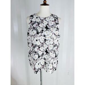 ALICE HOPE Women’s Floral Print Sleeveless Blouse Sz L